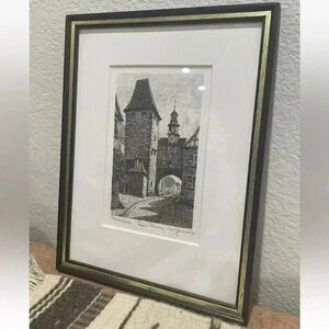 ERNST GEISSENDORFER (German, 1908-1993) SIGNED Limited Edition Etching Fronfeste